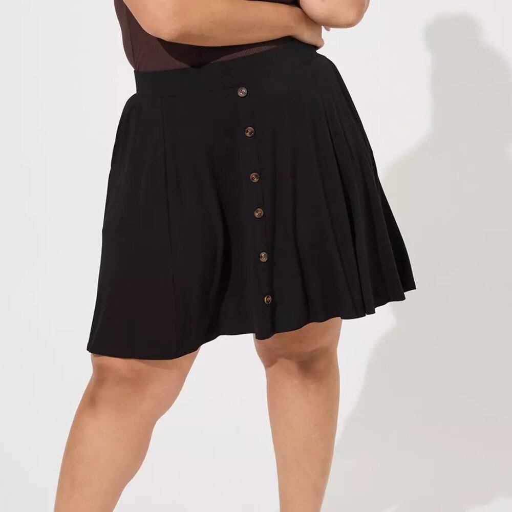 Torrid Mini Super Soft Button-Up Skirt